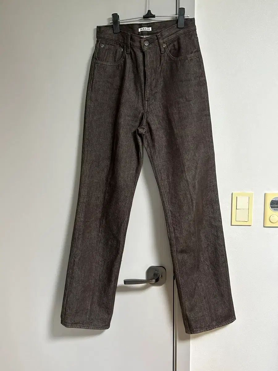 オーラリー HARD TWIST DENIM 5P ブラウン 26サイズ (BEAKER購入)