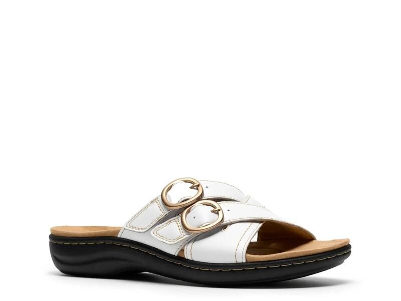 クラークス レディース シューズ サンダル Clarks Laurieann Opal Sandal White Leather ホワイト