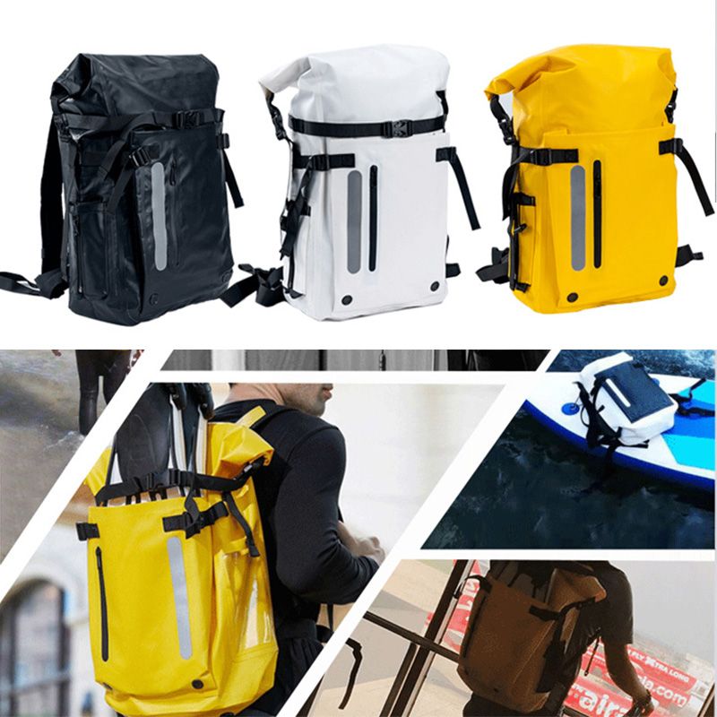 防水ドライバッグ バックパック 30L シュノーケリング ダイビング ウォータースポーツ用