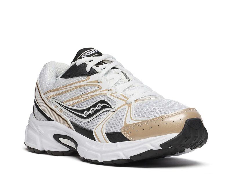 サッカニー メンズ シューズ スニーカー Saucony Ride Millennium Sneaker Mens WhiteBlackGold Metallic ホワイト