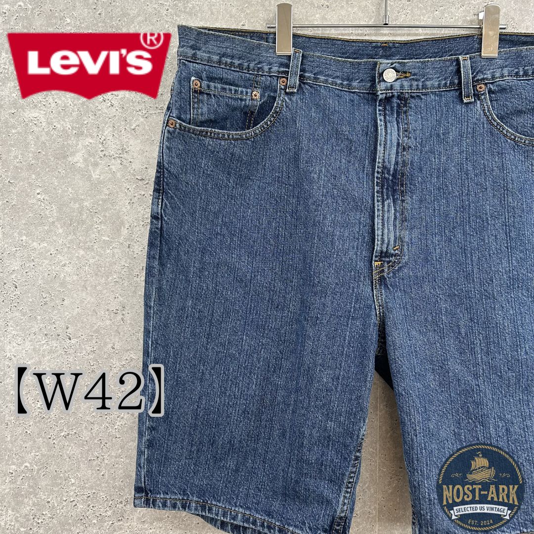 P24【Levi's】505 ブルー デニム ショーツ〔W42〕