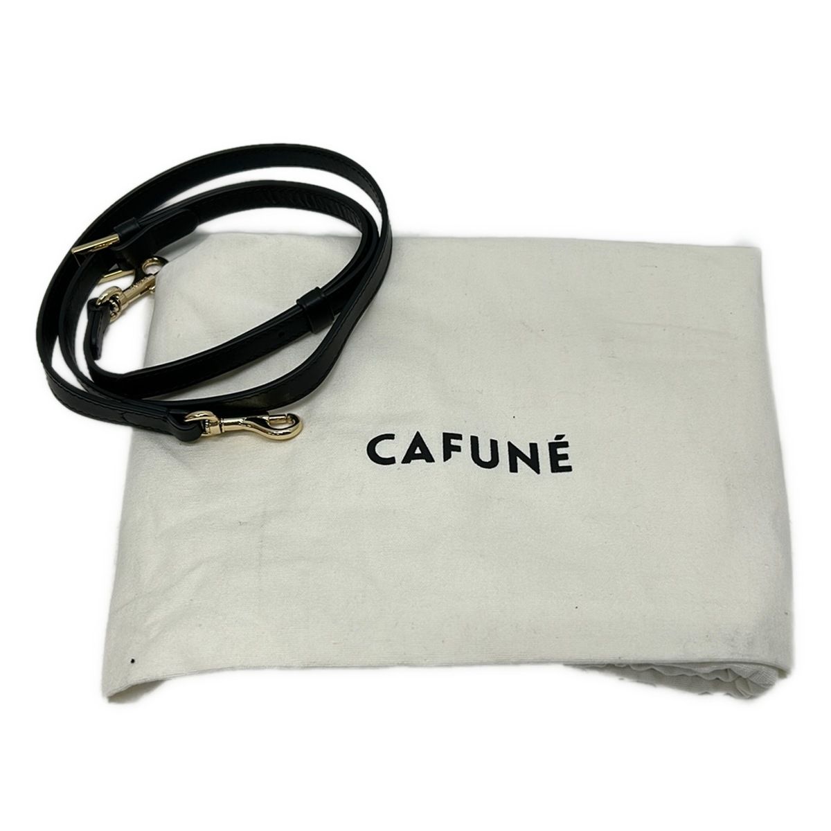 CAFUNE(カフネ) ハンドバッグ美品 エッグバケット ベージュ×黒