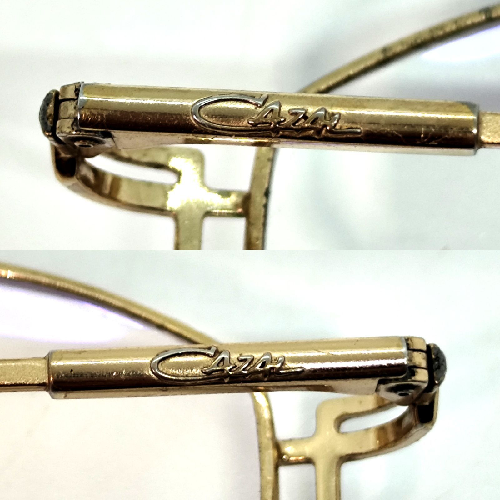 CAZAL カザール 度入りメガネフレーム ゴールド系 ヴィンテージ中古
