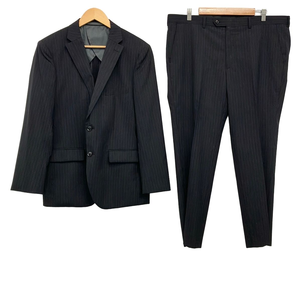 COLOMBO(コロンボ) シングルスーツ メンズ美品 - ダークグレー×ネイビー ストライプ/TRAFALD
