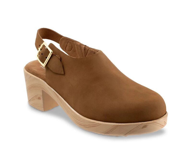 ソフトウォーク レディース シューズ サンダル Softwalk Fairbanks Clog Tanubuck Leather タン
