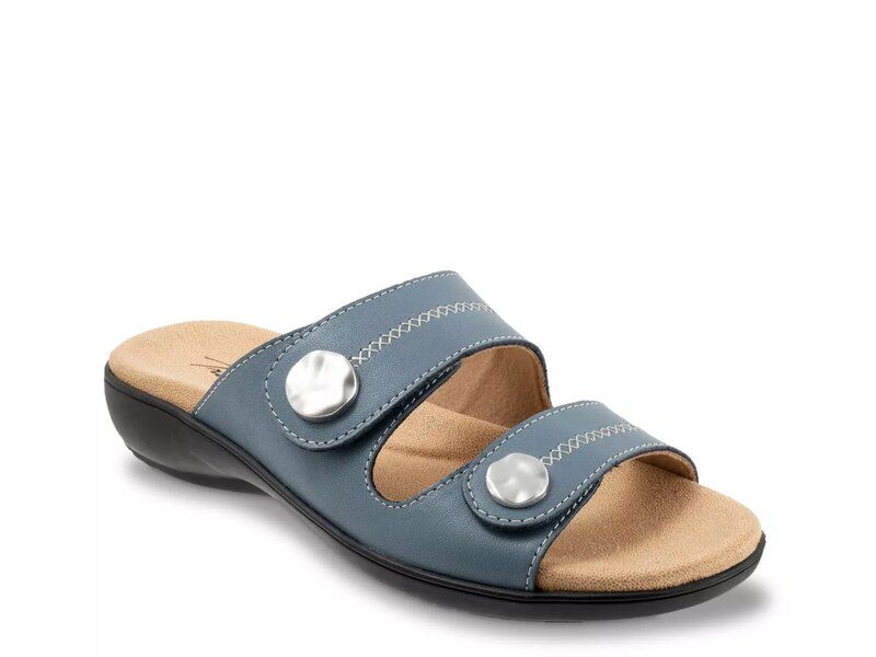 トロッターズ レディース シューズ サンダル Trotters Ruthie Sandal Blue Leather ブルー