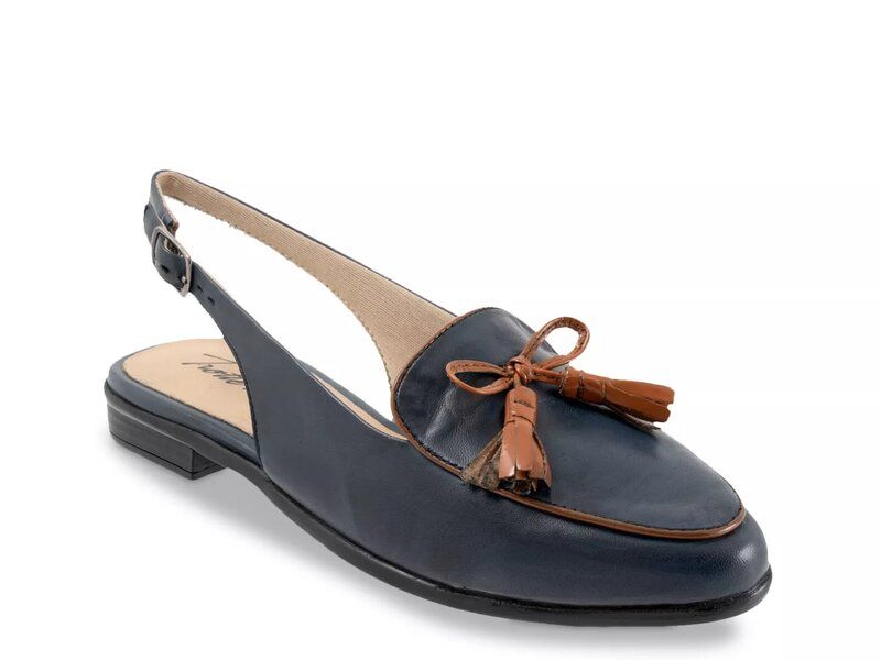 トロッターズ レディース シューズ スリッポン・ローファー Trotters Lillie Mule NavyTan ネイビー