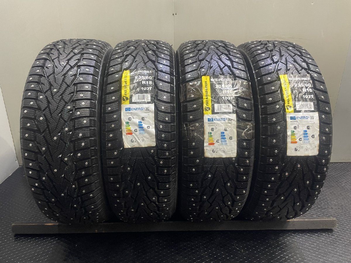 【新品】Roadmarch Winter Xpro Studs 77 235/60R18 103T 18インチ スパイクタイヤ スタッドレス 4本 23年製 エクストレイル等　(VTI509)