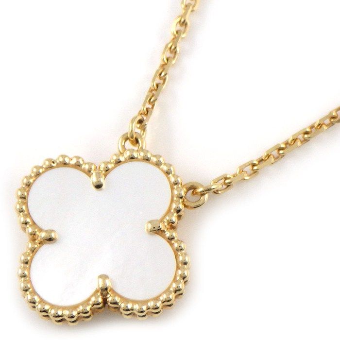 ヴァンクリーフ＆アーペル Van Cleef & Arpels ネックレス ヴィンテージアルハンブラ VCARA45900 ホワイト シェル K18YG 【中古】