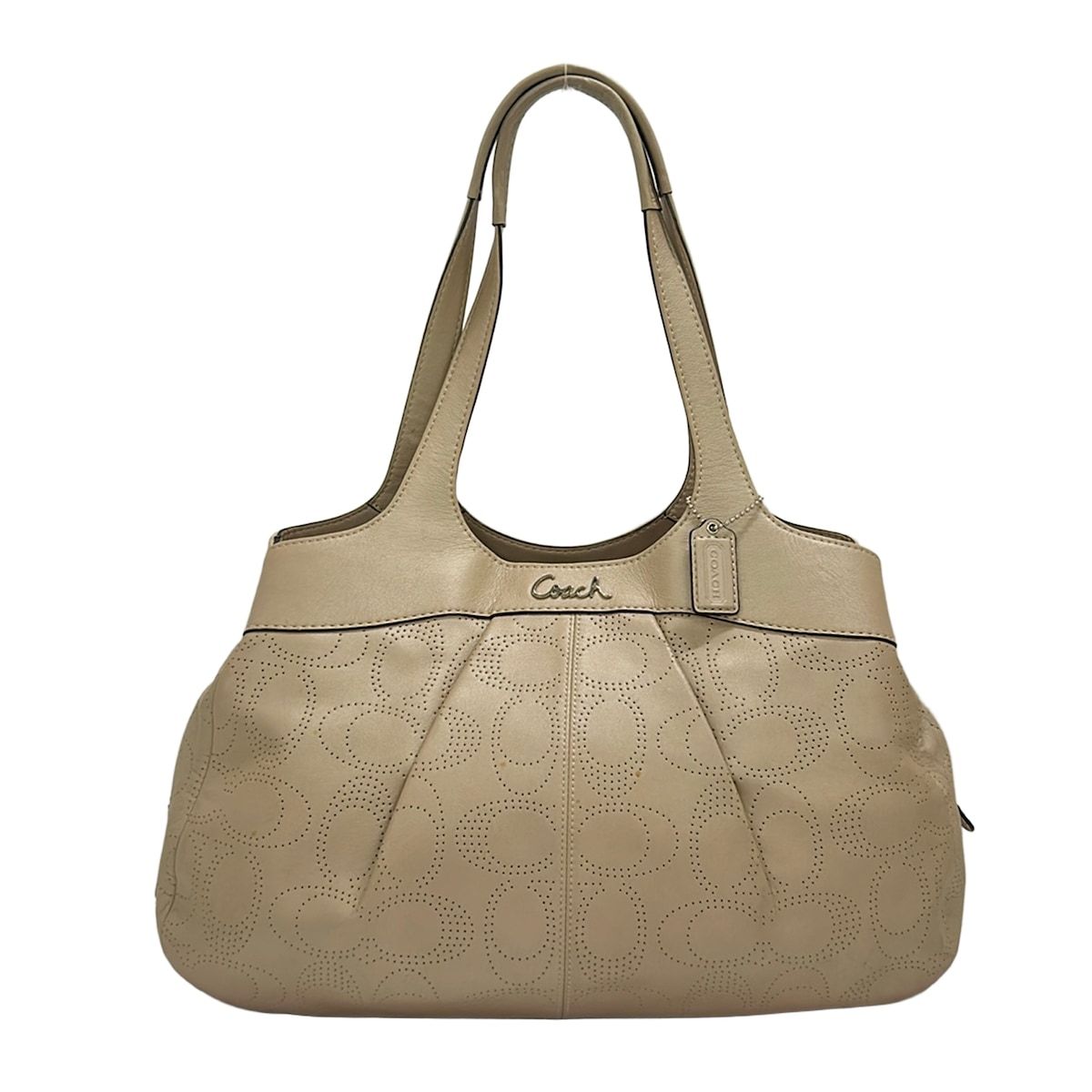 COACH(コーチ) トートバッグ パーフォレイテッド レザー レクシー サッチェル F19258 グレーベージュ レザー