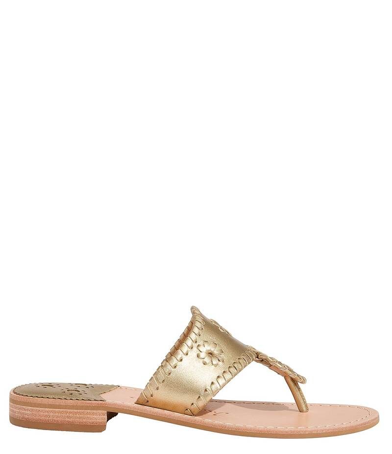 ジャックロジャース レディース シューズ サンダル トール レザー Jack Rogers Jacks Metallic Leather Flat Thong Sandals PlatinumPlat