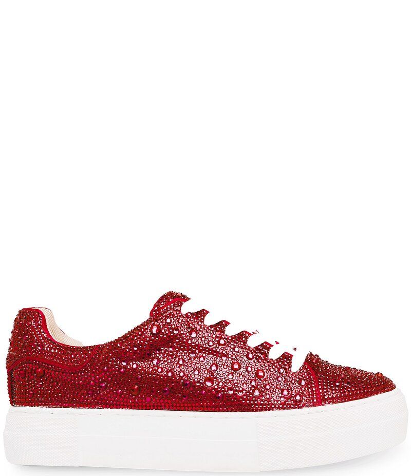 ベッツィジョンソン レディース シューズ スニーカー プラットフォーム レース Blue by Betsey Johnson Sidny Rhinestone Embellished Family M