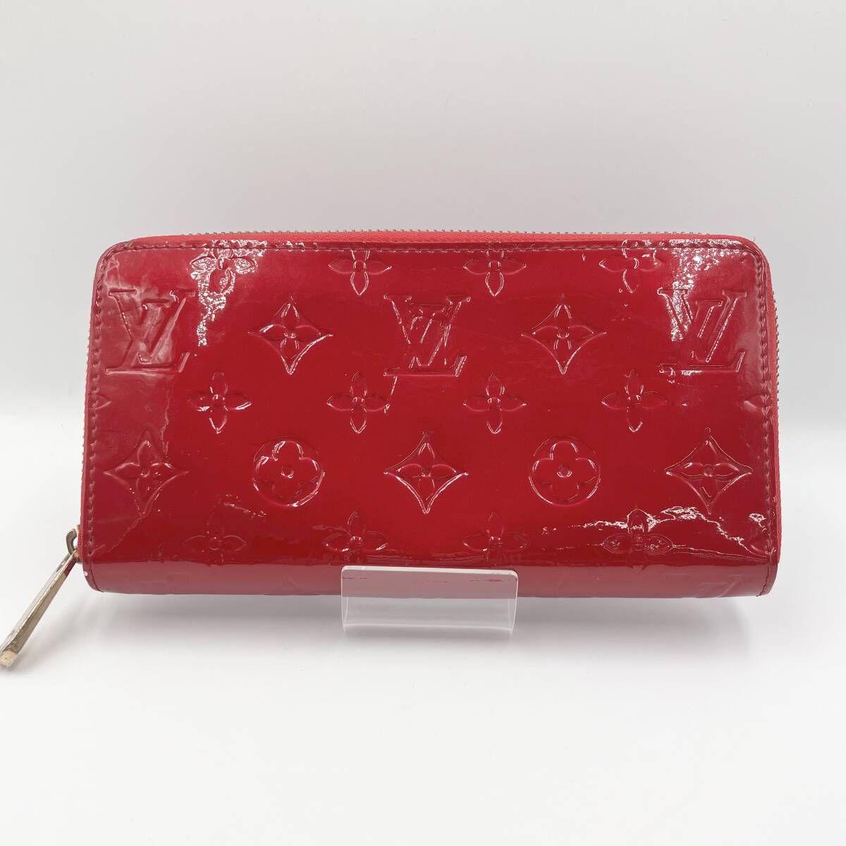 LOUIS VUITTON ルイヴィトン ヴェルニ ジッピーウォレット ラウンドファスナー 長財布 ポムダムール レッド 赤 エナメル M91981