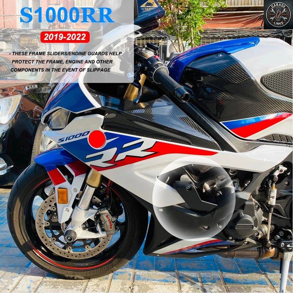 2019 2020 オートバイ エンジン保護 フレーム スライダー クラッシュ パッド 転倒保護 BMW S1000RR R S1000RR 2021 2022
