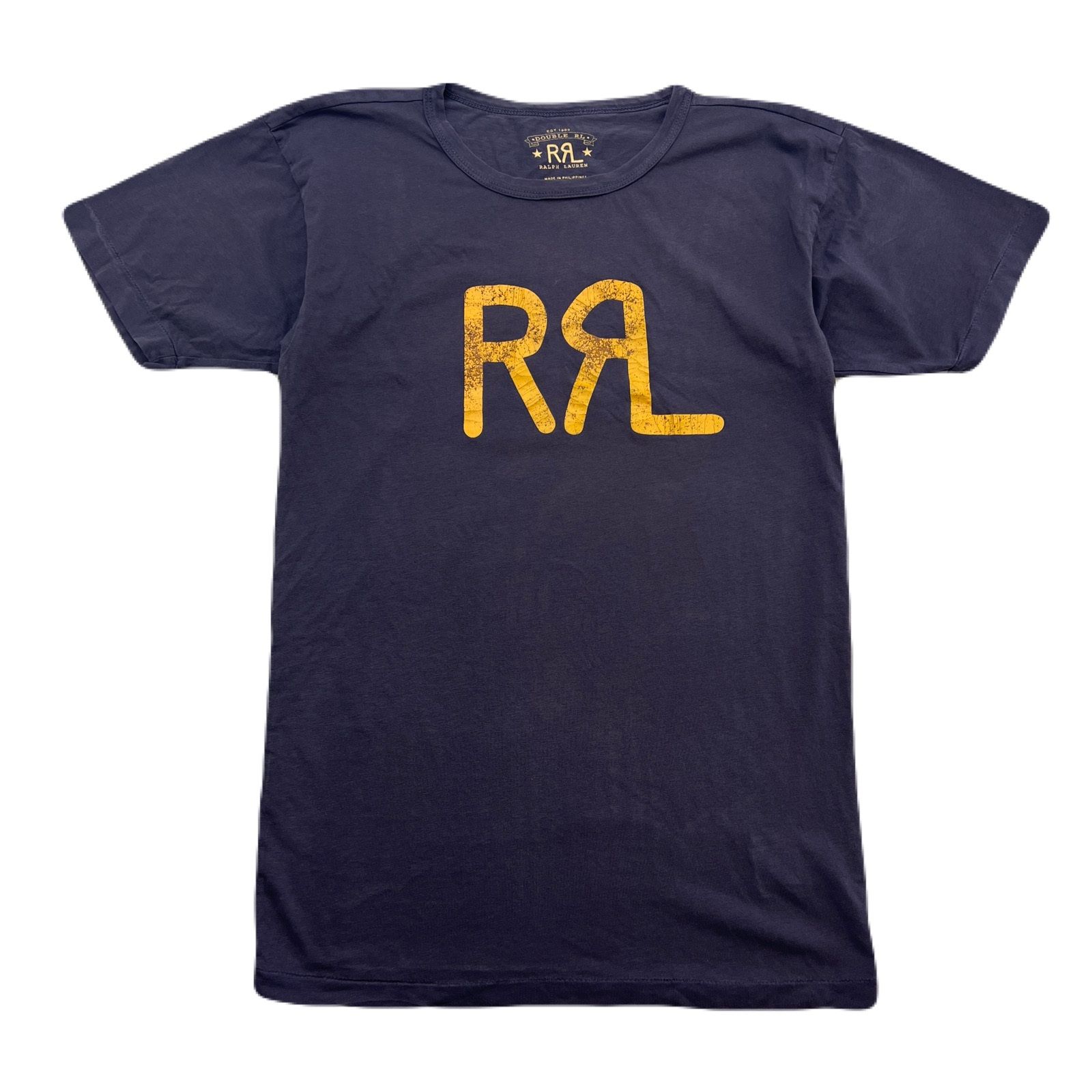 ラルフローレン RRL Tシャツ 半袖 メンズ XS パープルネイビー コットン100％ ビッグロゴ ラルフローレン 正規品 アメカジ 定番 レア