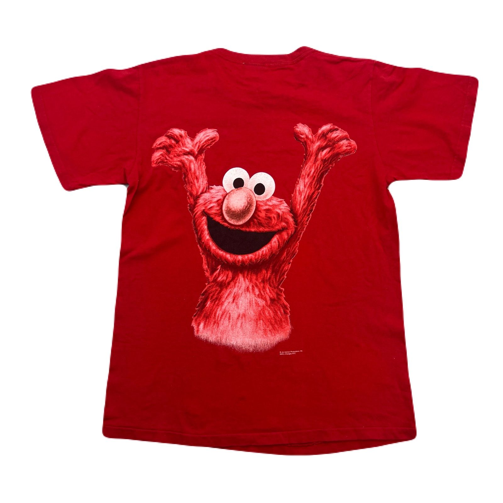 セサミストリート Tシャツ 半袖 メンズ M レッド エルモ ビンテージ 90s USA製 コットン100％ 変化タグ バックプリント 希少 レア