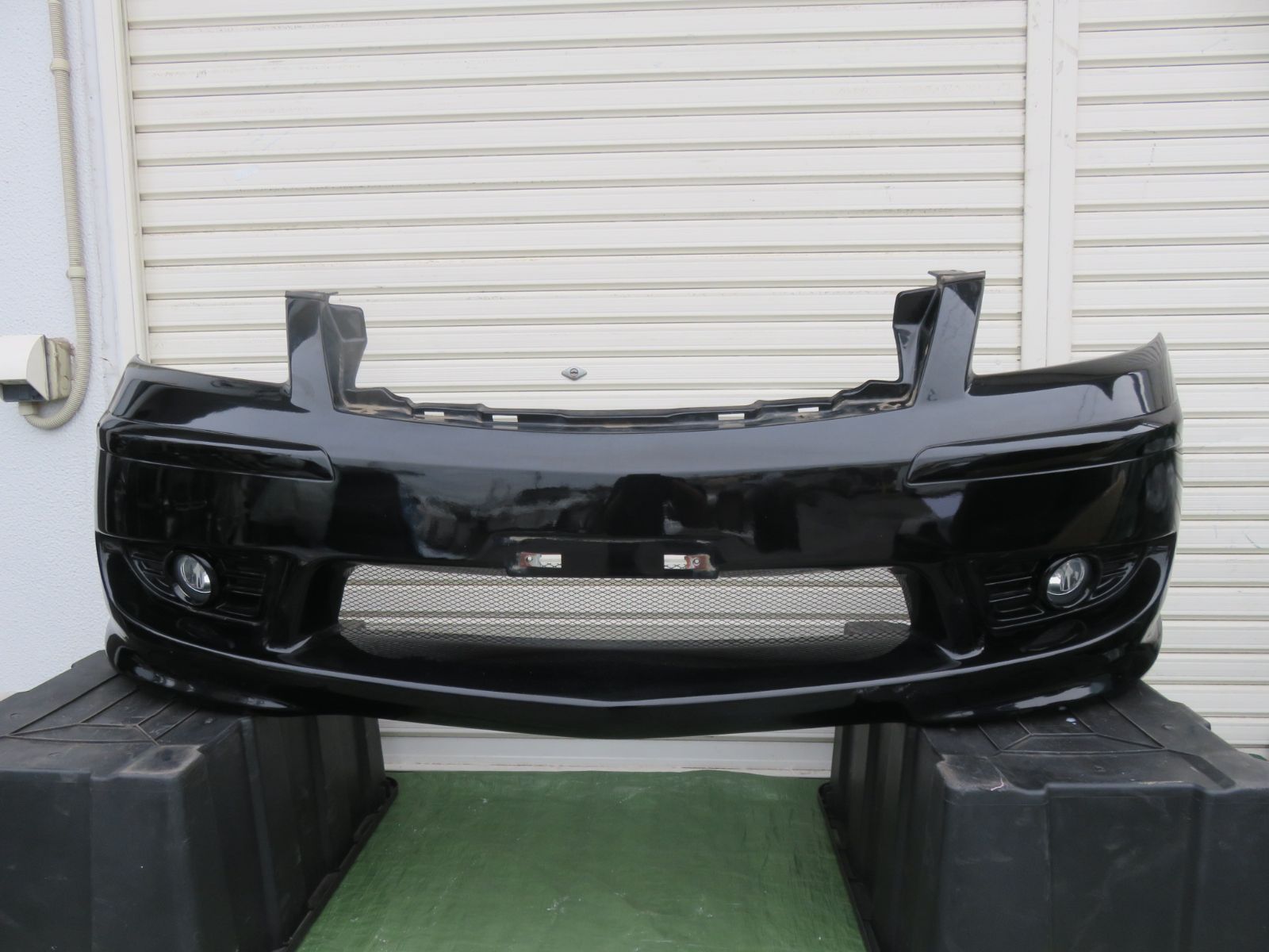 LK1519* 人気/IMPUL製 日産 フーガ 350GT/PY50 フロントバンパー スポイラー フォグランプ KH3ブラック /Y50 GY50 PNY50　※擦り傷/断線
