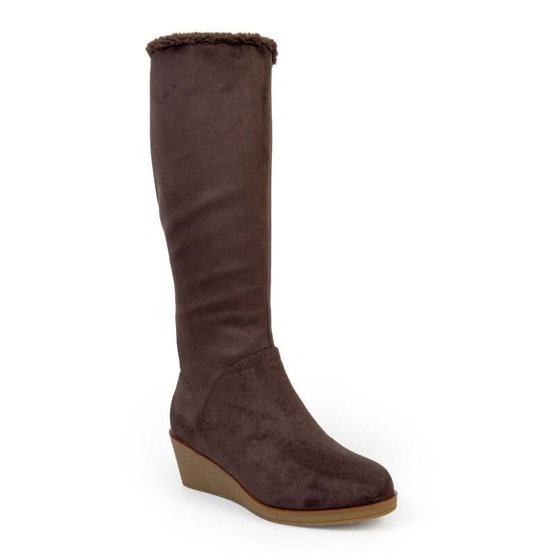 エアロソールズ レディース シューズ ブーツ・レインブーツ Aerosoles Binocular Womenshearling KneeHigh Boots Java Faux Suede