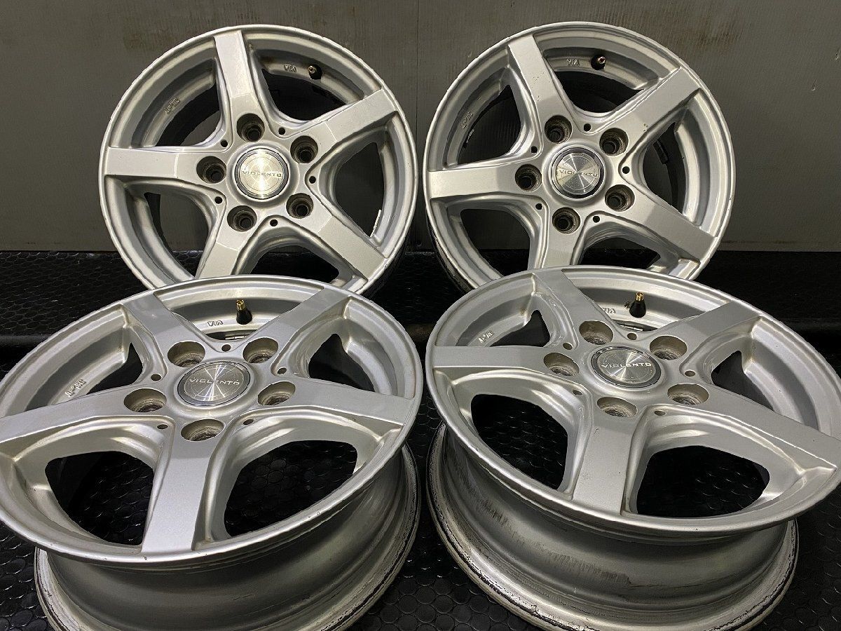 DUNLOP VIOLENTO ヴィオレント 13インチ 4本 5J5HPCD114.3+45 ライトエース タウンエース等　(VHG570)