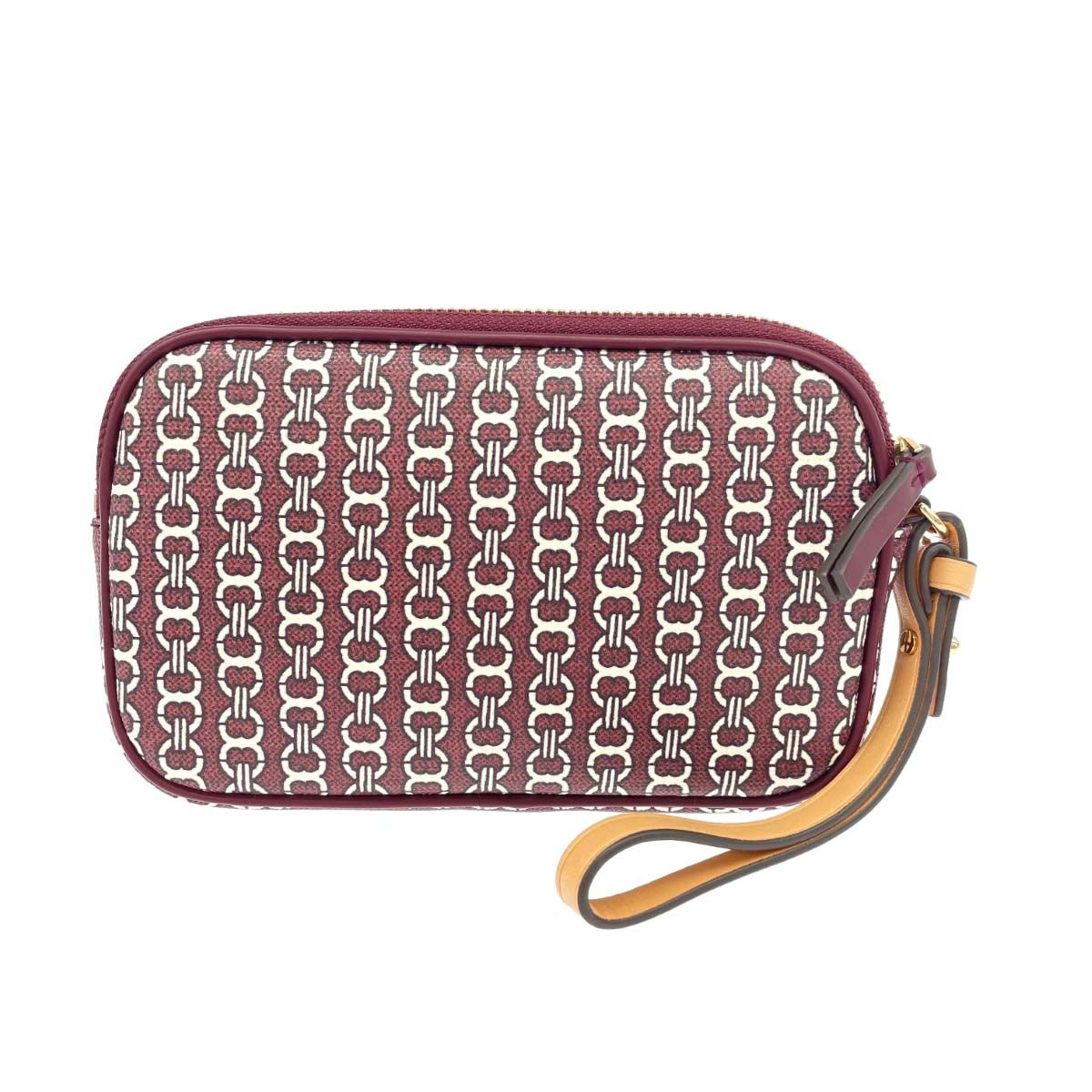 TORYBURCH トリーバーチ ポーチ チェーン柄/PVC ボルドー レディース 