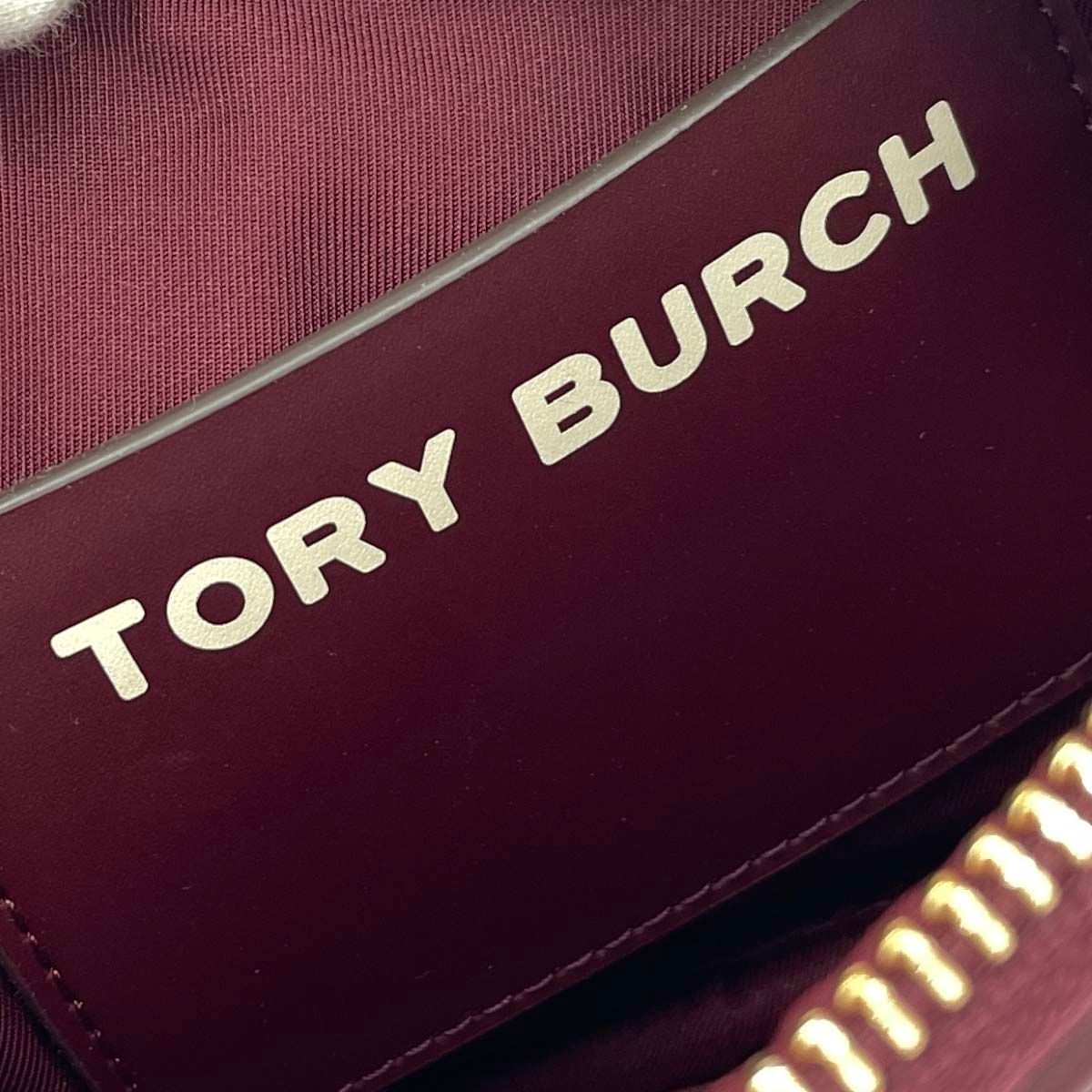 TORYBURCH トリーバーチ ポーチ チェーン柄/PVC ボルドー レディース 