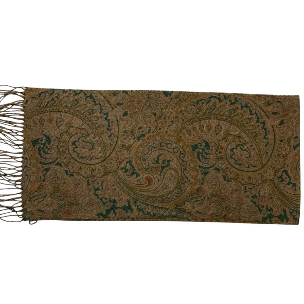 良品 ETRO エトロ ペイズリー チェック柄 カシミヤ100% マフラー