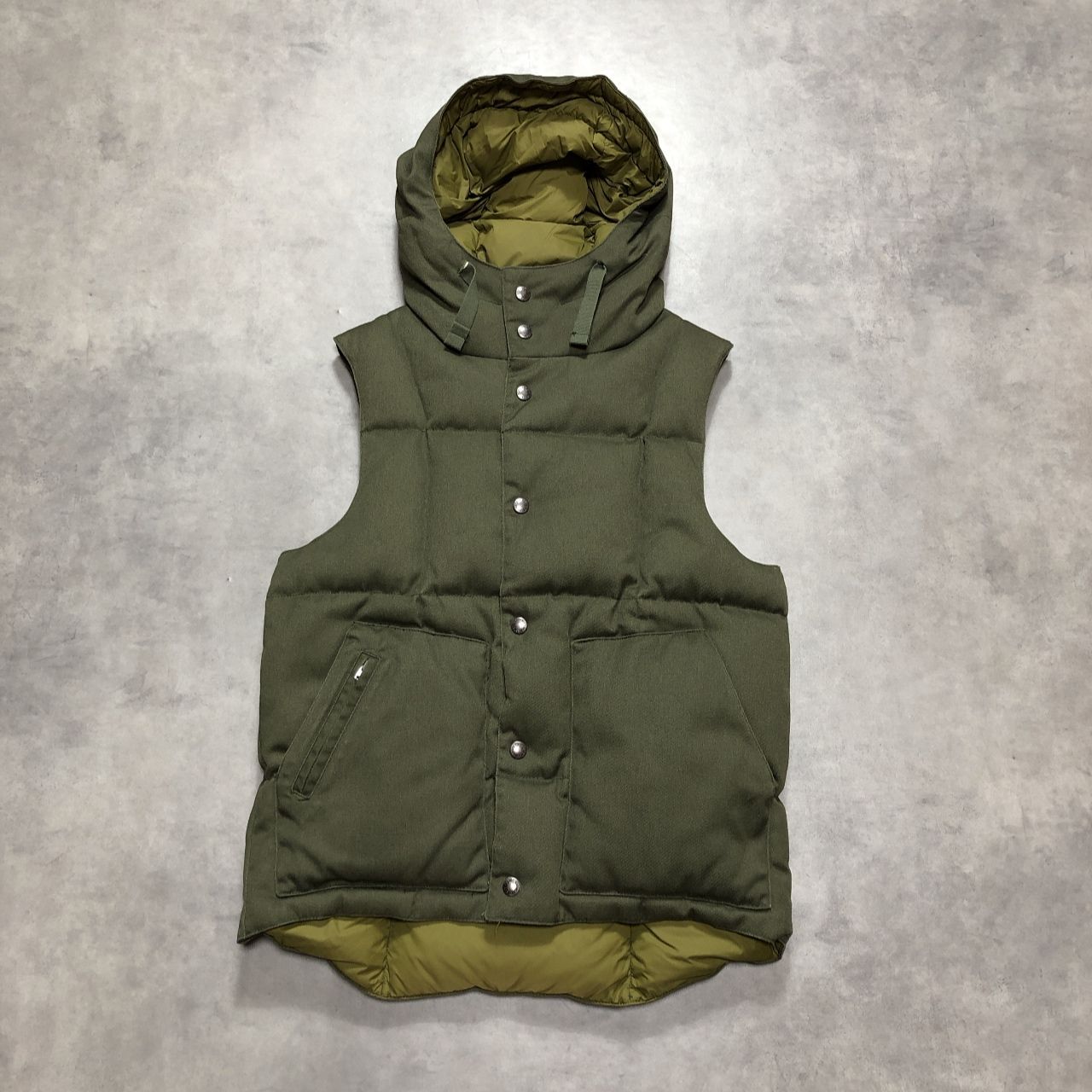 GQ5909◇Engineered Garments : ダウンベスト◇S◇カーキ エンジニア 