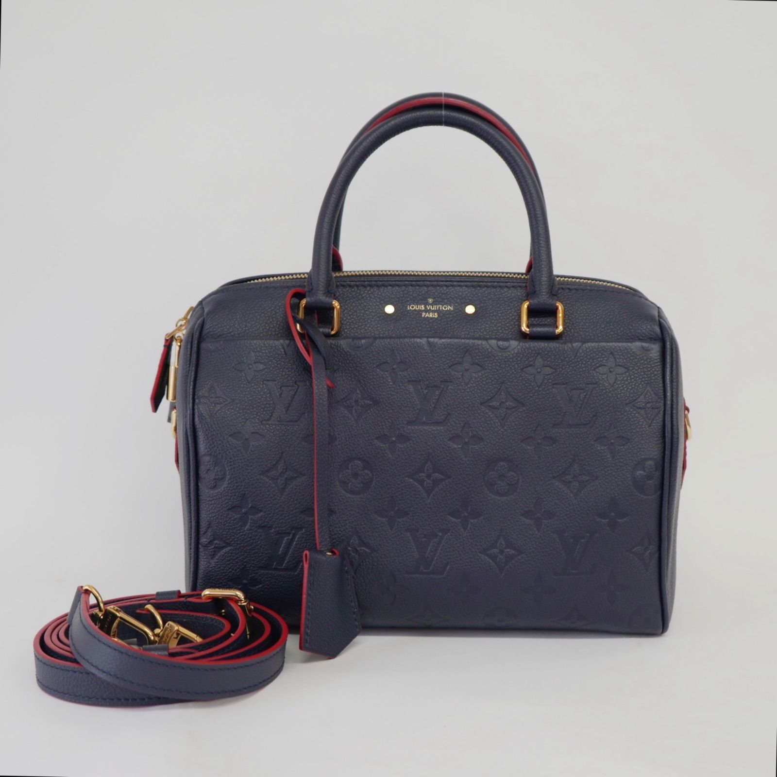LOUIS VUITTON ルイヴィトン モノグラム アンプラント スピーディ バンドリエール 25 ハンドバッグ 2way M43501 ネイビー