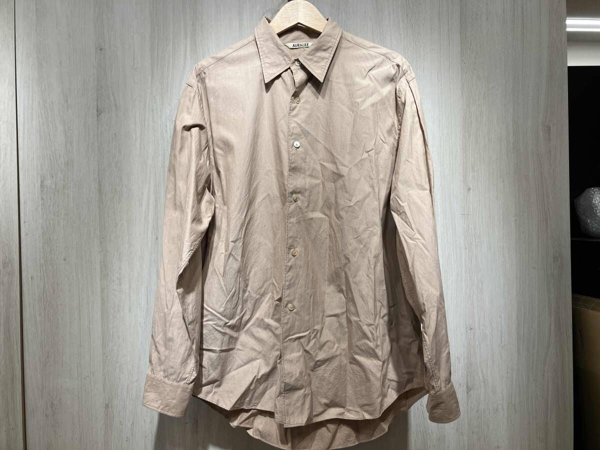 AURALEE 長袖シャツ　WASHED FINX TWILL SHI A23SS01TN BEG 9,735円