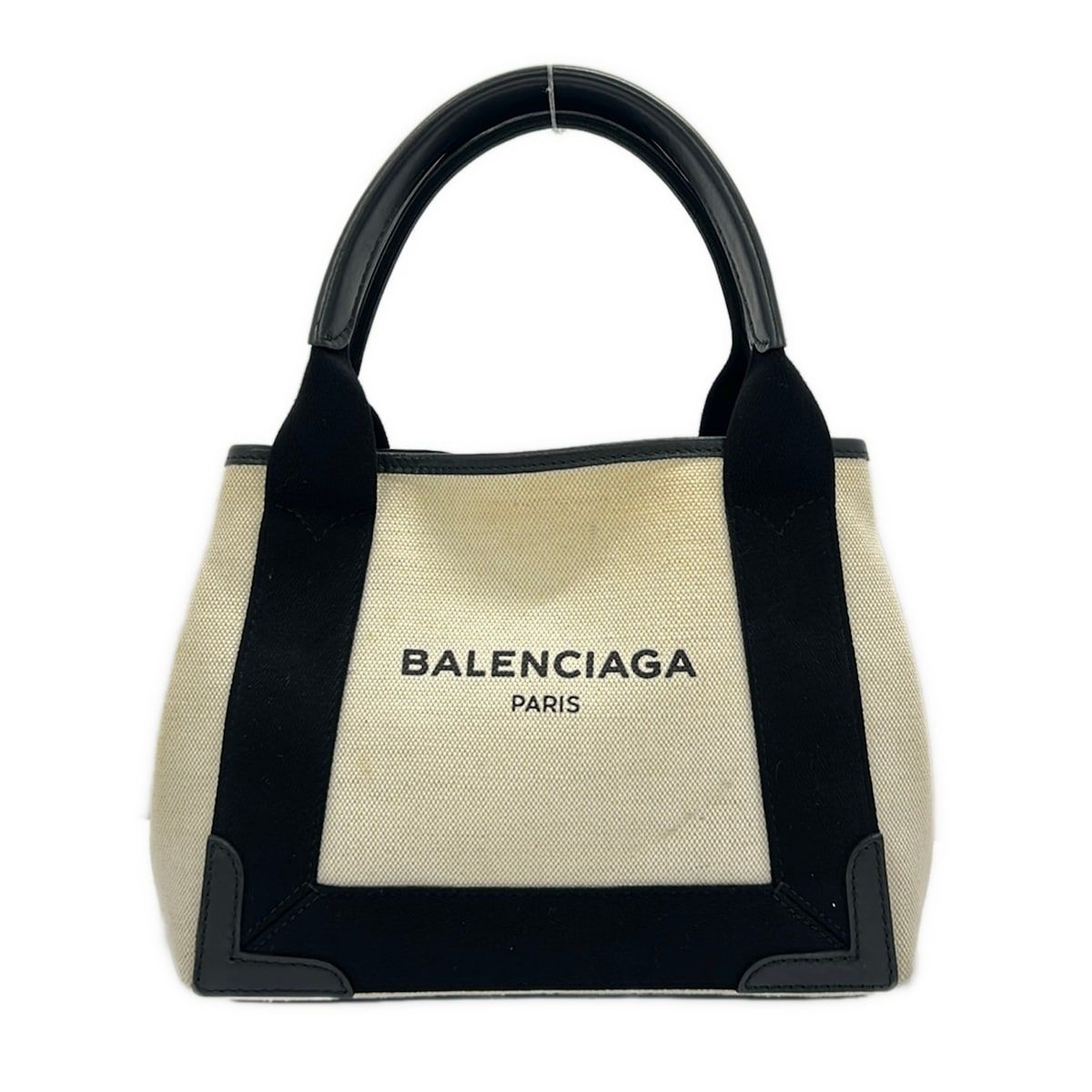 BALENCIAGA(バレンシアガ) ハンドバッグ ネイビーカバスXS 390346 アイボリー×黒 レザー