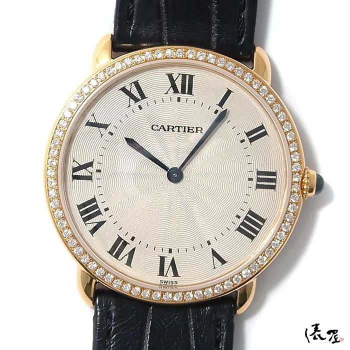 カルティエ K18 ロンドルイ LM ダイヤ 手巻き 極美品 メンズ 時計 Cartier カルティエ K18 ロンドルイ LM ダイヤ 手巻き 極美品 メンズ 時計