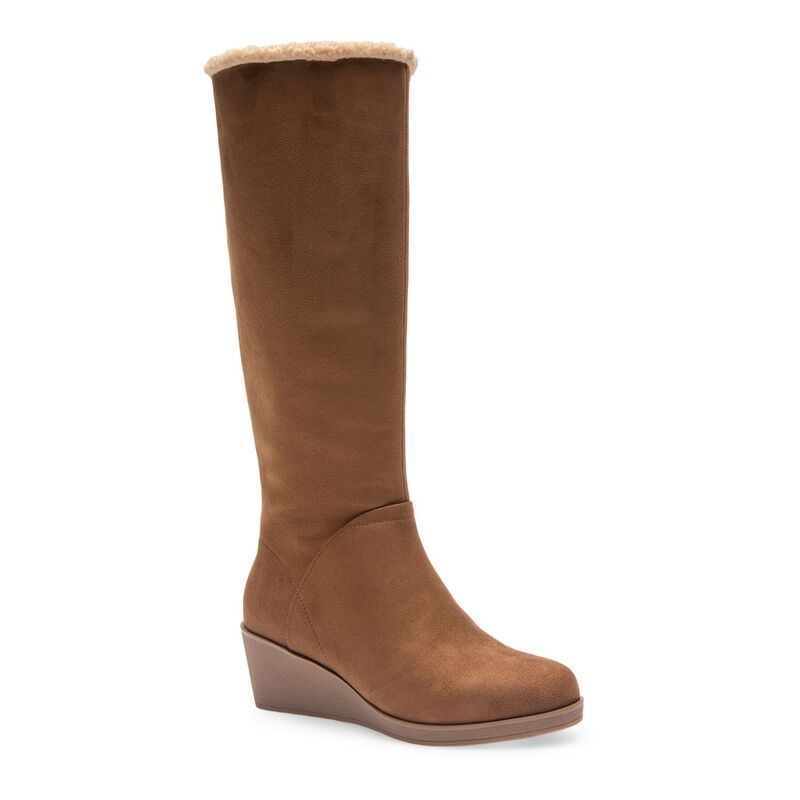 エアロソールズ レディース シューズ ブーツ・レインブーツ Aerosoles Binocular Womenshearling KneeHigh Boots Tobacco Faux Suede