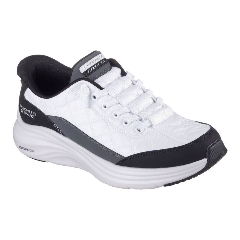 スケッチャーズ レディース シューズ スニーカー Skechers Hands Free Slipins Contour Foam Cozy Fit Womensneakers White Black