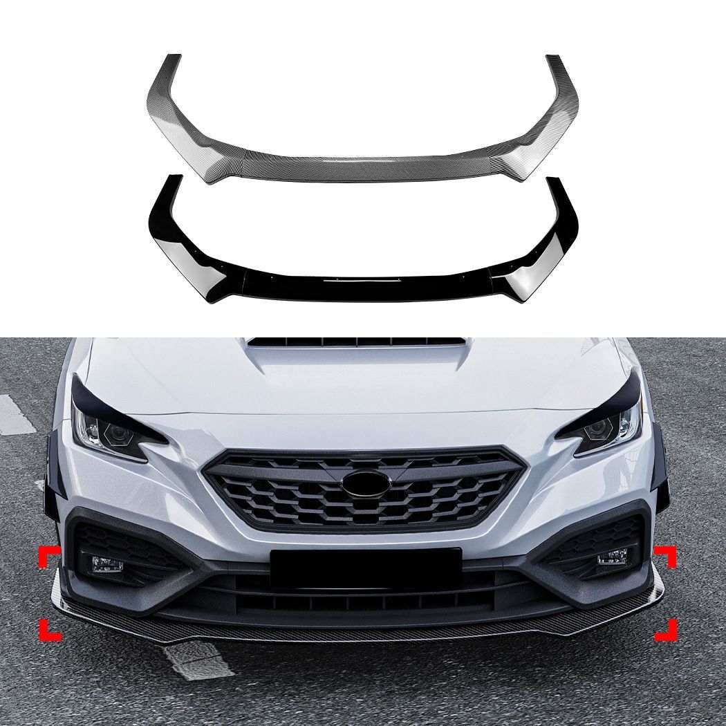 スバル Subaru WRX STI VB 2022年以降対応 フロントリップスポイラー ABS ピアノブラック カーボン調 外装アクセント
