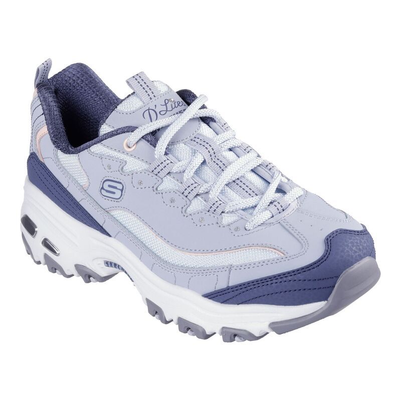 スケッチャーズ レディース シューズ スニーカー Skechers DLites Womenshoes Blue Leather Manmade ブルー