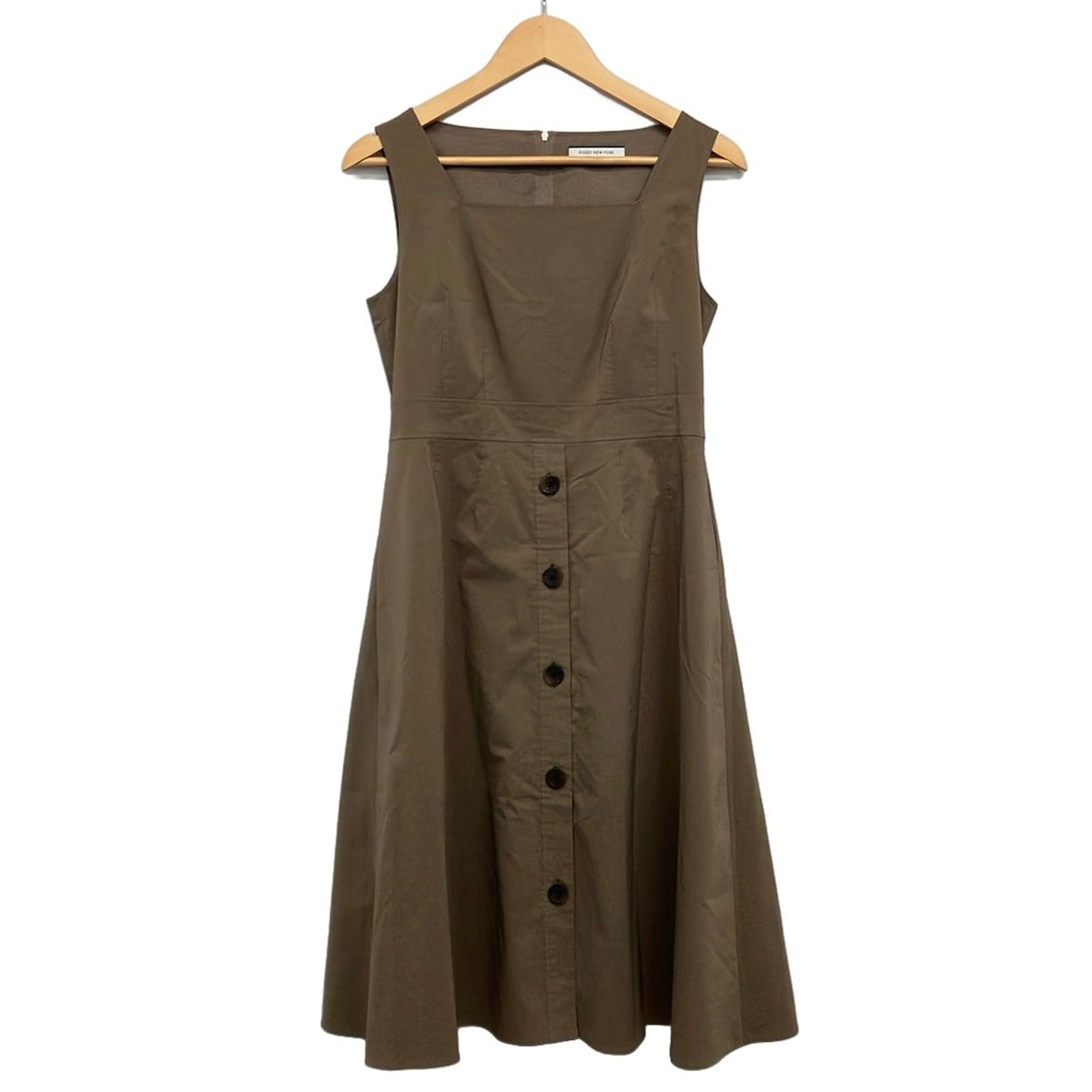 FOXEY NEW YORK(フォクシーニューヨーク) ワンピース サイズ40 M レディース美品 - 43744 ダークブラウン ノースリーブ/ロング