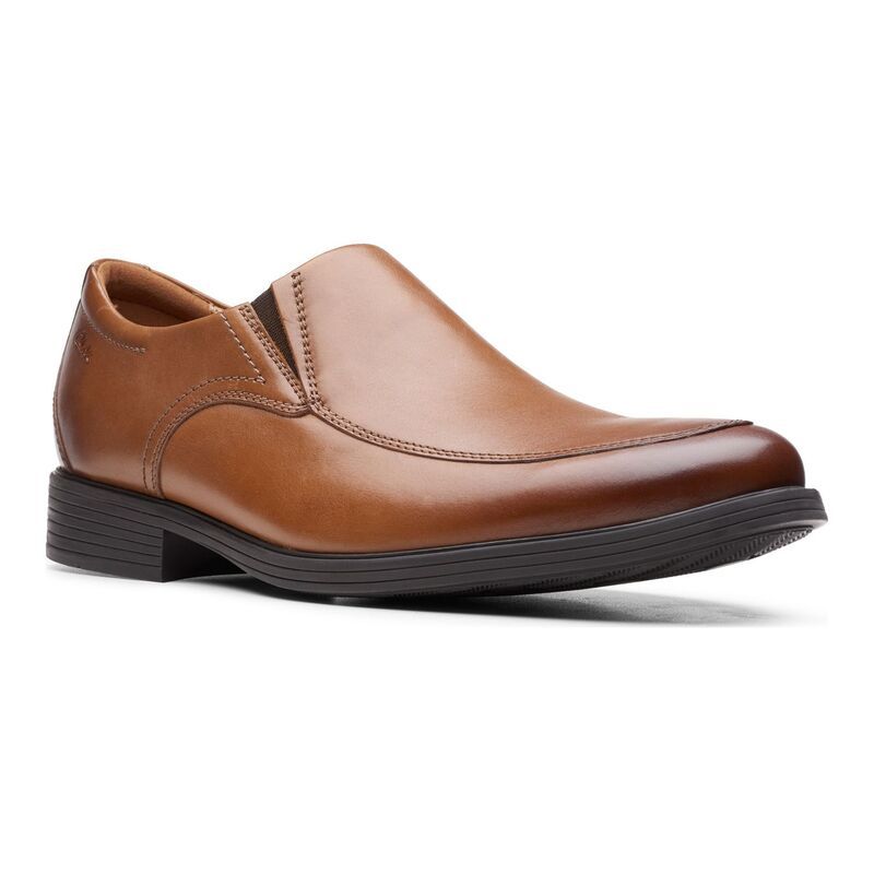 クラークス メンズ シューズ スリッポン・ローファー レザー ClarksR Whiddon Step Mens Leather Loafers Dark Tan タン