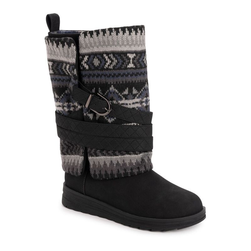ムクルクス レディース シューズ ブーツ・レインブーツ MUK LUKS Nikki Womens Boot Slippers Ebony Multi マルチカラー