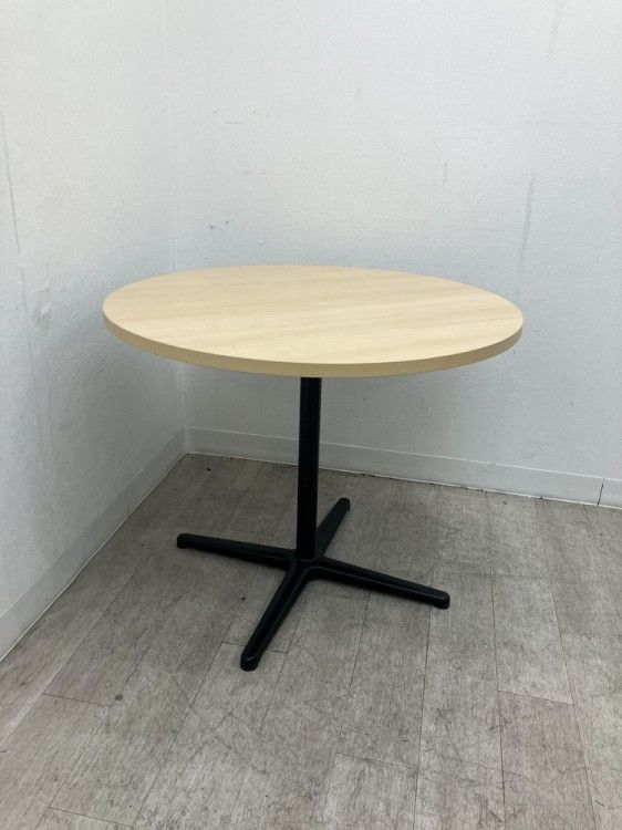 【中古品】イトーキ ノットワークシリーズ 丸テーブル TTLLP-09CJT ナチュラル