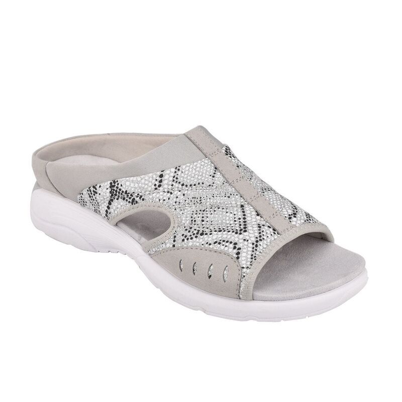 イージースピリット レディース シューズ サンダル Easy Spiritraciee Womenslide Sandalsilver Snake シルバー
