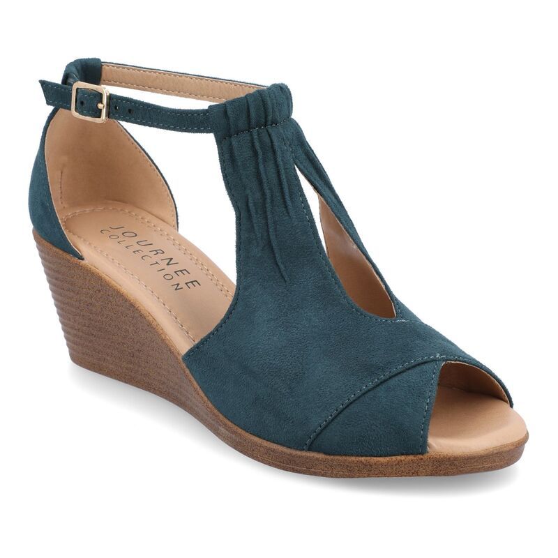 ジュルネ コレクション レディース シューズ サンダル Journee Collection Kedzie Womens Wedges Blue ブルー