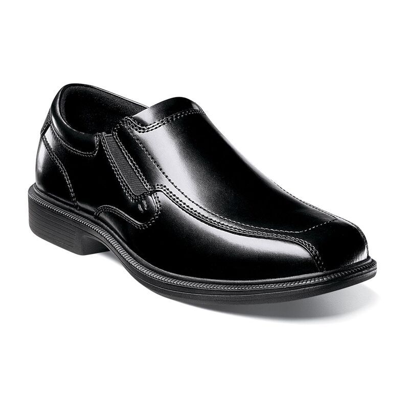 ノンブッシュ メンズ シューズ スリッポン・ローファー Nunn BushR Bleeker St KORE Mens Bicycle Toe DresslipOn Shoes Black ブラック