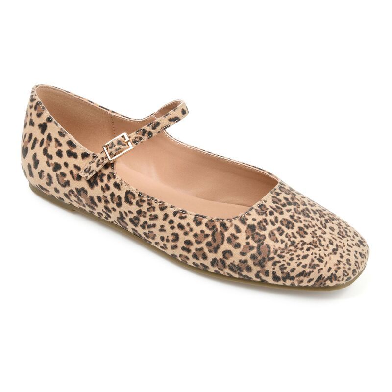 ジュルネ コレクション レディース シューズ サンダル Journee Collection Carrie Womens Mary Jane Flats Leopard アニマル