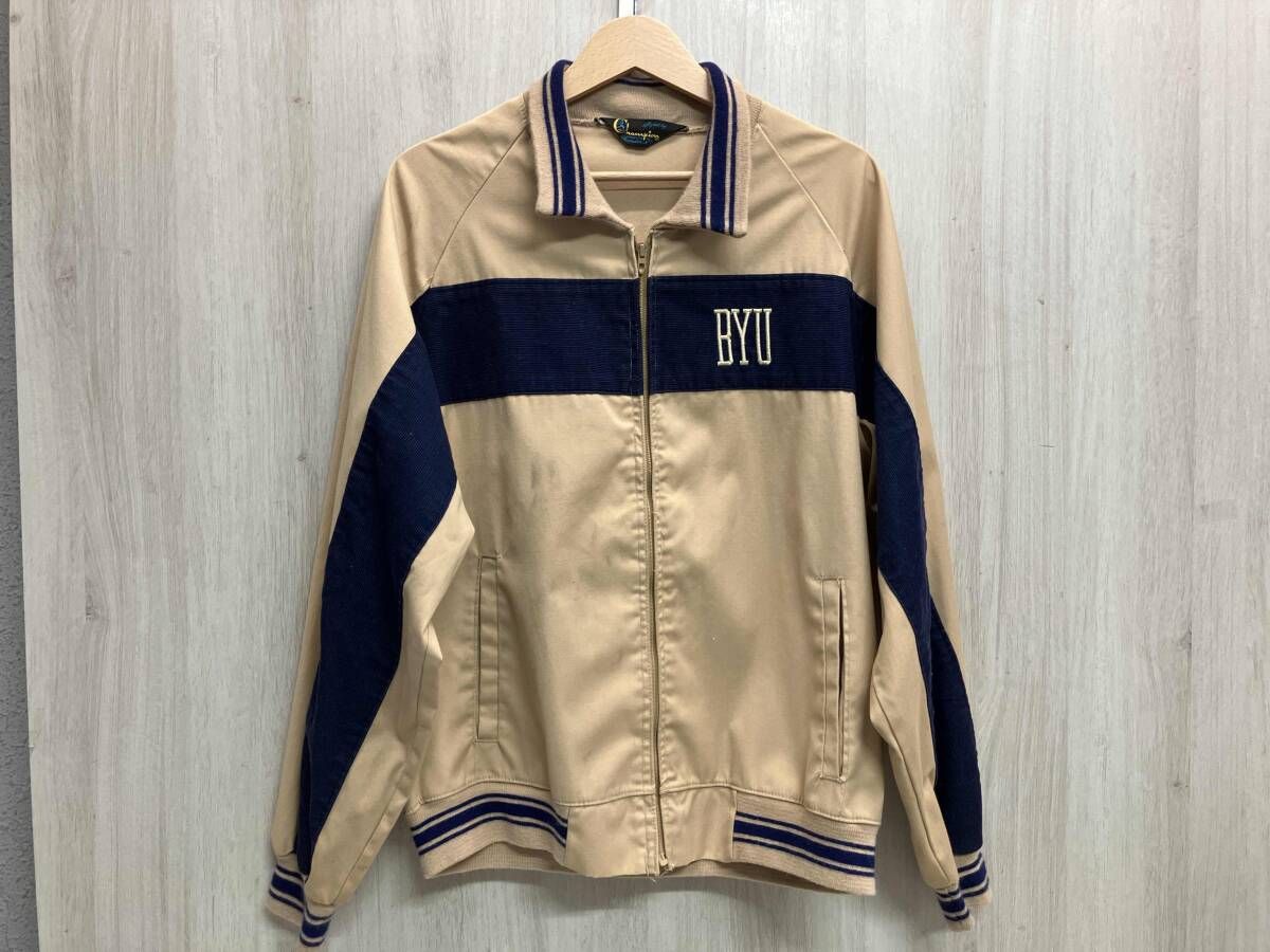 Champion チャンピオン ジャンパー / 60～70sランナーズタグ トラックジャケット BYU / ベージュ・ネイビー