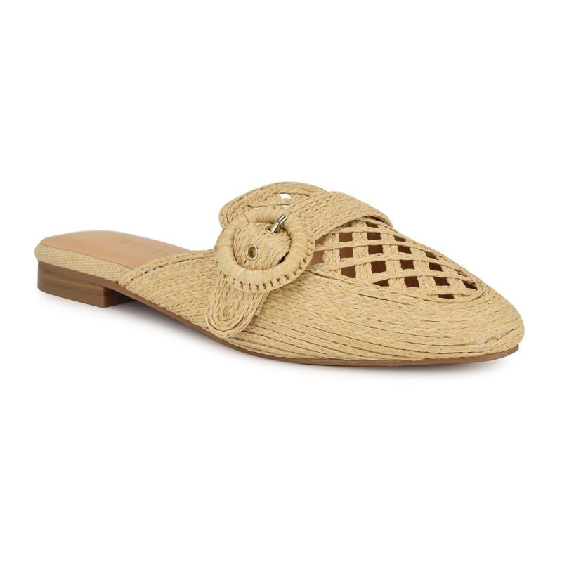 ナインウェスト レディース シューズ サンダル Nine West Caspe Womens Casual SlipOn Pointy Toe Mules Light Natural