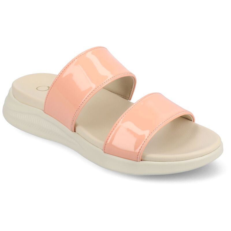 ジャーニー レディース シューズ サンダル Journee Womens JanislipOn Sandals Patent Pink ピンク