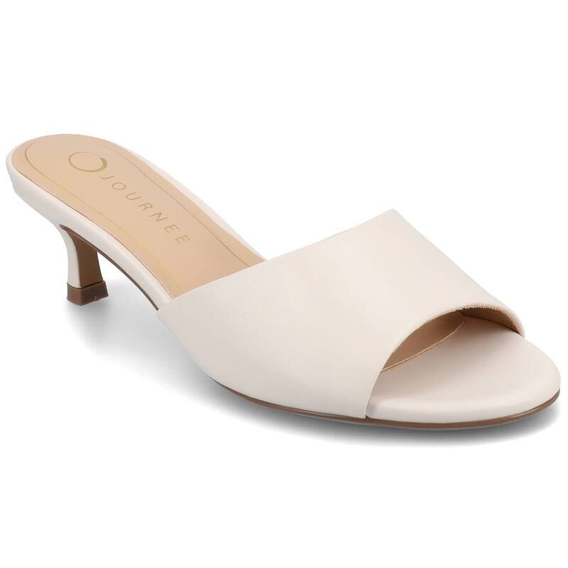 ジャーニー レディース シューズ サンダル ヒール Journee Jeylah Single Band Kitten Heel Womens Dressandals Bone