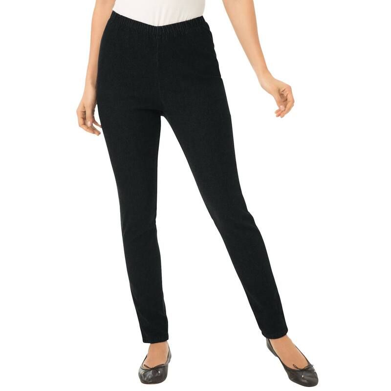 ウーマン ウィズイン レディース ボトムス カジュアルパンツ プラスサイズ プチ デニム Woman Within Womens Plusize Petite Fineline Denim Jeggi