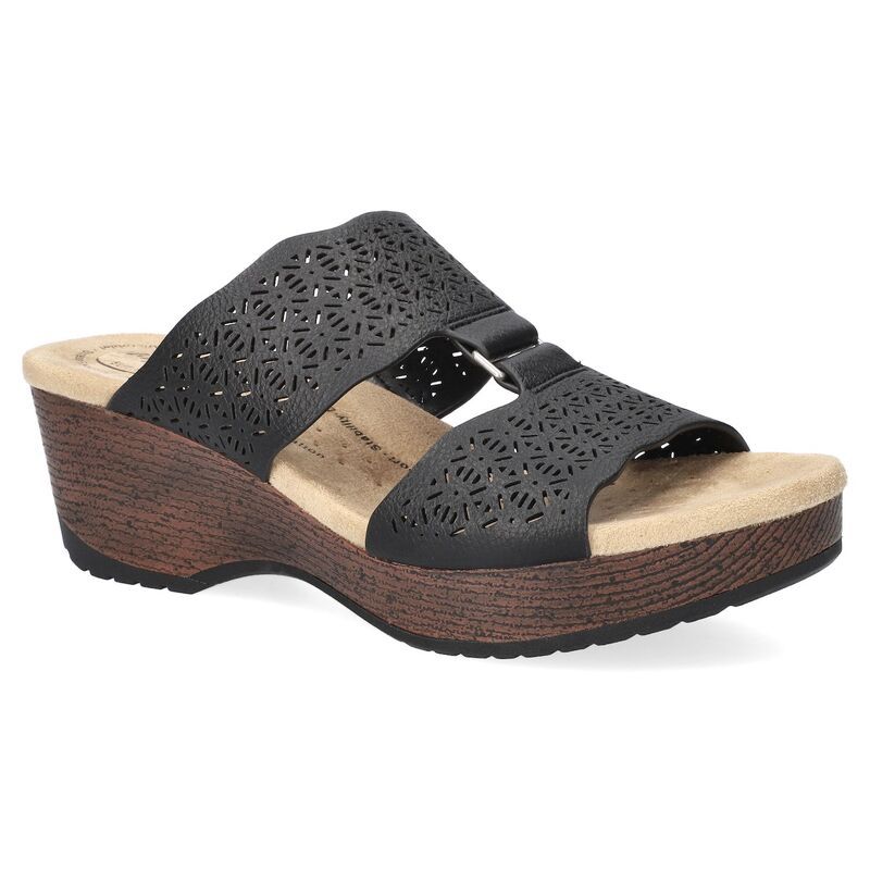 イージーストリート レディース シューズ サンダル Easy Street Rin WomenslipResistant Sandals Black ブラック