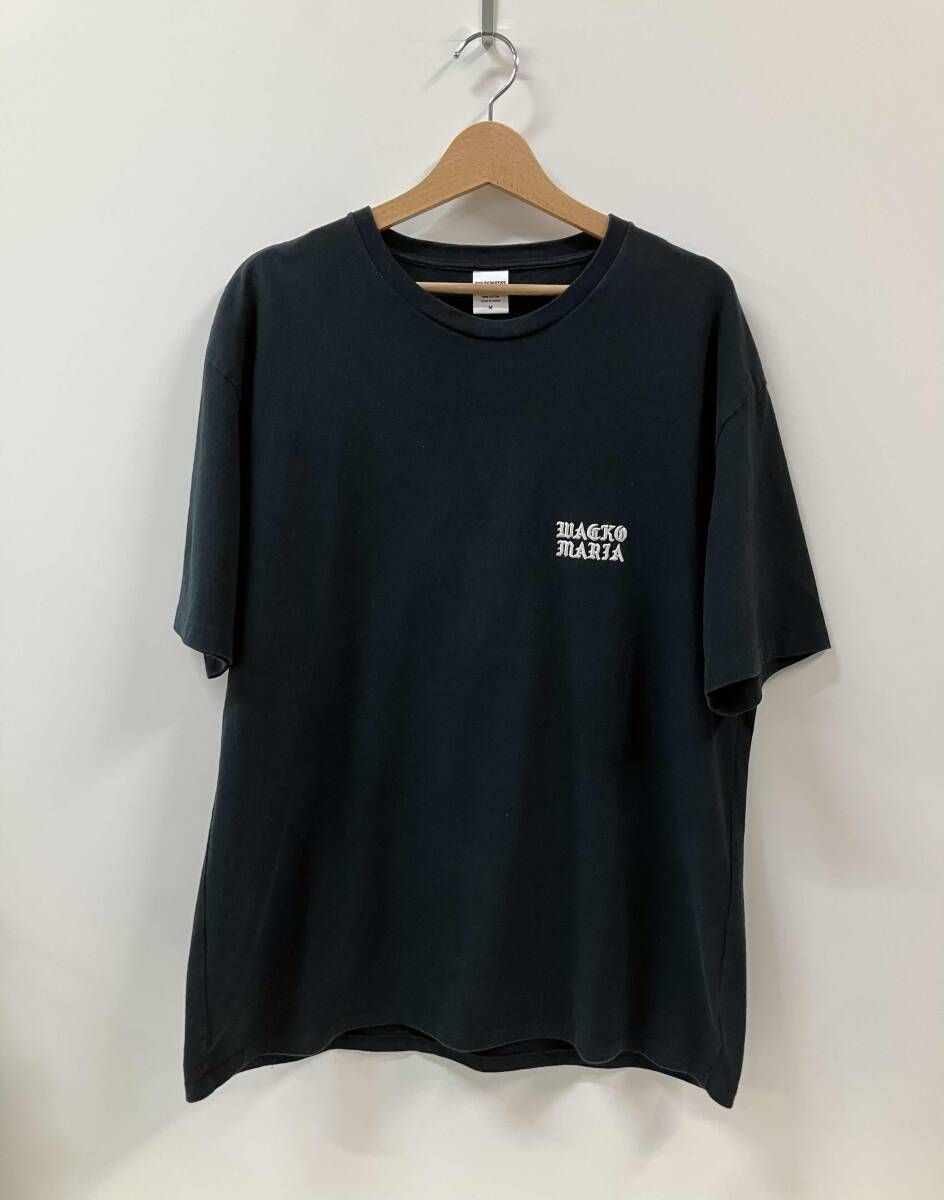 WACKO MARIA ワコマリア 半袖Tシャツ ロゴ刺繍 ワンポイント サイズM ブラック 綿